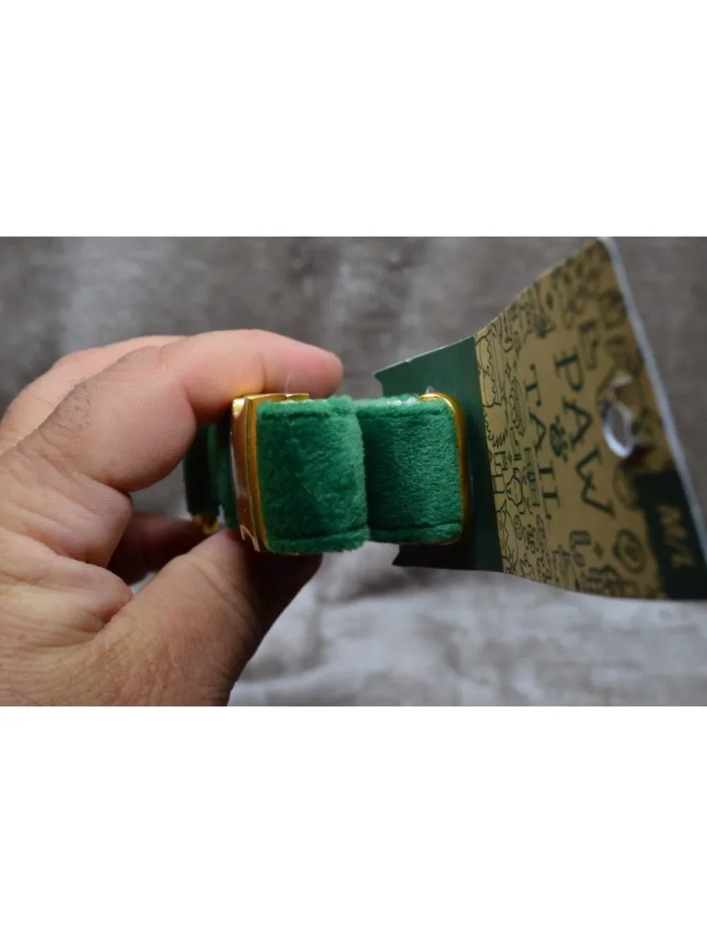 Paw & Tail Christmas Holiday Large Dog Pet Collar & Accessory Velvet Festive
